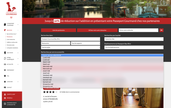 Recherche par services accessibles